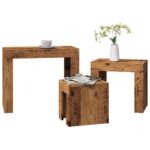 vidaXL indskudsborde 3 stk. konstrueret træ gammelt træ-look - Kategori: 4 vidaXL indskudsborde 3 stk. konstrueret træ gammelt træ-look