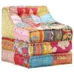 vidaXL modulpuf stof patchwork - Kategori: Komfortable og praktiske puffer 4 vidaXL modulpuf stof patchwork