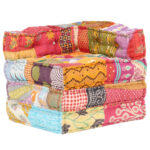 vidaXL modulpuf stof patchwork