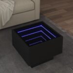 vidaXL sidebord med LED-lys 40x40x30 cm konstrueret træ sort - Kategori: 4 vidaXL sidebord med LED-lys 40x40x30 cm konstrueret træ sort