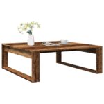 vidaXL sofabord 100x100x35 cm konstrueret træ antikt eg - Kategori: 4 vidaXL sofabord 100x100x35 cm konstrueret træ antikt eg
