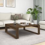 vidaXL sofabord 100x100x35 cm konstrueret træ brun egetræsfarve - Kategori: 4 vidaXL sofabord 100x100x35 cm konstrueret træ brun egetræsfarve