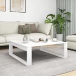vidaXL sofabord 100x100x35 cm konstrueret træ hvid - Kategori: 4 vidaXL sofabord 100x100x35 cm konstrueret træ hvid