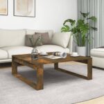 vidaXL sofabord 100x100x35 cm konstrueret træ røget egetræsfarve - Kategori: 4 vidaXL sofabord 100x100x35 cm konstrueret træ røget egetræsfarve