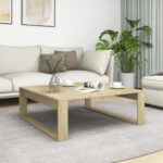 vidaXL sofabord 100x100x35 cm konstrueret træ røget egetræsfarve - Kategori: 4 vidaXL sofabord 100x100x35 cm konstrueret træ røget egetræsfarve