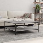 vidaXL sofabord 100x100x40 cm konstrueret træ grå sonoma-eg - Kategori: 4 vidaXL sofabord 100x100x40 cm konstrueret træ grå sonoma-eg