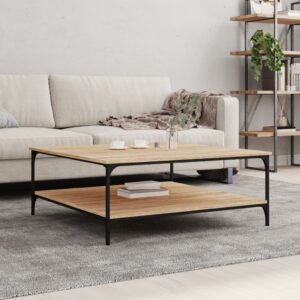 vidaXL sofabord 100x100x40 cm konstrueret træ sonoma-eg