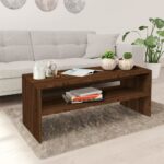 vidaXL sofabord 100x40x40 cm konstrueret træ brun egetræsfarve - Kategori: 4 vidaXL sofabord 100x40x40 cm konstrueret træ brun egetræsfarve
