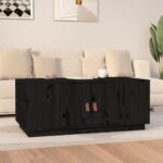 vidaXL sofabord 100x50x41 cm massivt fyrretræ sort - Kategori: 4 vidaXL sofabord 100x50x41 cm massivt fyrretræ sort