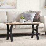 vidaXL sofabord 100x50x45 cm Y-stel massivt fyrretræ og støbejern - Kategori: 4 vidaXL sofabord 100x50x45 cm Y-stel massivt fyrretræ og støbejern