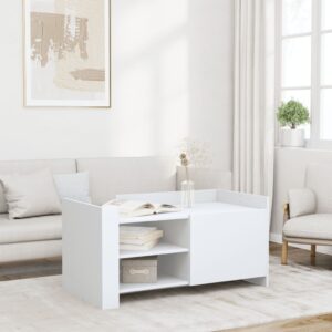 vidaXL sofabord 100x50x50 cm konstrueret træ hvid