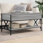 vidaXL sofabord 100x50x50 cm konstrueret træ og metal grå sonoma-eg - Kategori: 4 vidaXL sofabord 100x50x50 cm konstrueret træ og metal grå sonoma-eg