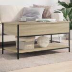 vidaXL sofabord 100x50x50 cm konstrueret træ og metal sonoma-eg - Kategori: 4 vidaXL sofabord 100x50x50 cm konstrueret træ og metal sonoma-eg