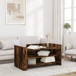 vidaXL sofabord 100x50x50 cm konstrueret træ røget egetræsfarve - Kategori: 4 vidaXL sofabord 100x50x50 cm konstrueret træ røget egetræsfarve