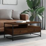 vidaXL sofabord 100x51x45 cm konstrueret træ brun egetræsfarve