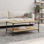vidaXL sofabord 100x55x40 cm konstrueret træ sonoma-eg - Kategori: 4 vidaXL sofabord 100x55x40 cm konstrueret træ sonoma-eg
