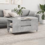 vidaXL sofabord 102×44,5×50 cm konstrueret træ betongrå - Kategori: 4 vidaXL sofabord 102x44,5x50 cm konstrueret træ betongrå