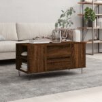 vidaXL sofabord 102×44,5×50 cm konstrueret træ brun egetræsfarve - Kategori: 4 vidaXL sofabord 102x44,5x50 cm konstrueret træ brun egetræsfarve