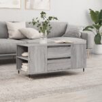 vidaXL sofabord 102×44,5×50 cm konstrueret træ grå sonoma-eg - Kategori: 4 vidaXL sofabord 102x44,5x50 cm konstrueret træ grå sonoma-eg
