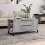 vidaXL sofabord 102×44,5×50 cm konstrueret træ grå sonoma-eg - Kategori: 4 vidaXL sofabord 102x44,5x50 cm konstrueret træ grå sonoma-eg