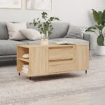 vidaXL sofabord 102×44,5×50 cm konstrueret træ sonoma-eg - Kategori: 4 vidaXL sofabord 102x44,5x50 cm konstrueret træ sonoma-eg