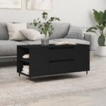 vidaXL sofabord 102×44,5×50 cm konstrueret træ sort - Kategori: 4 vidaXL sofabord 102x44,5x50 cm konstrueret træ sort