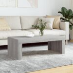 vidaXL sofabord 102x50x36 cm konstrueret træ grå sonoma-eg