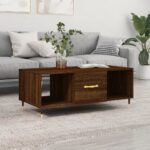 vidaXL sofabord 102x50x40 cm konstrueret træ brun egetræsfarve - Kategori: 4 vidaXL sofabord 102x50x40 cm konstrueret træ brun egetræsfarve