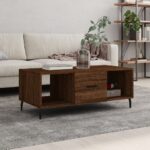 vidaXL sofabord 102x50x40 cm konstrueret træ brun egetræsfarve - Kategori: 4 vidaXL sofabord 102x50x40 cm konstrueret træ brun egetræsfarve