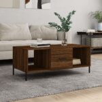 vidaXL sofabord 102x50x40 cm konstrueret træ brun egetræsfarve - Kategori: 4 vidaXL sofabord 102x50x40 cm konstrueret træ brun egetræsfarve