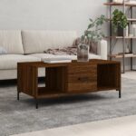 vidaXL sofabord 102x50x40 cm konstrueret træ brun egetræsfarve - Kategori: 4 vidaXL sofabord 102x50x40 cm konstrueret træ brun egetræsfarve