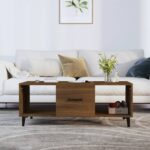 vidaXL sofabord 102x50x40 cm konstrueret træ brun egetræsfarve - Kategori: 4 vidaXL sofabord 102x50x40 cm konstrueret træ brun egetræsfarve