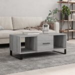 vidaXL sofabord 102x50x40 cm konstrueret træ grå sonoma-eg - Kategori: 4 vidaXL sofabord 102x50x40 cm konstrueret træ grå sonoma-eg