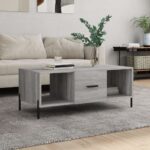 vidaXL sofabord 102x50x40 cm konstrueret træ grå sonoma-eg - Kategori: 4 vidaXL sofabord 102x50x40 cm konstrueret træ grå sonoma-eg