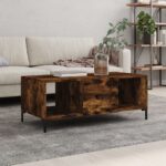 vidaXL sofabord 102x50x40 cm konstrueret træ røget egetræsfarve - Kategori: 4 vidaXL sofabord 102x50x40 cm konstrueret træ røget egetræsfarve