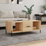 vidaXL sofabord 102x50x40 cm konstrueret træ sonoma-eg - Kategori: 4 vidaXL sofabord 102x50x40 cm konstrueret træ sonoma-eg