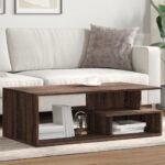 vidaXL sofabord 102x55x35 cm konstrueret træ brun egetræsfarve - Kategori: 4 vidaXL sofabord 102x55x35 cm konstrueret træ brun egetræsfarve