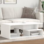 vidaXL sofabord 102x55x35 cm konstrueret træ hvid - Kategori: 4 vidaXL sofabord 102x55x35 cm konstrueret træ hvid
