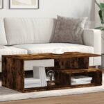 vidaXL sofabord 102x55x35 cm konstrueret træ røget egetræsfarve - Kategori: 4 vidaXL sofabord 102x55x35 cm konstrueret træ røget egetræsfarve