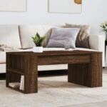 vidaXL sofabord 102x55x42 cm konstrueret træ brun egetræsfarve - Kategori: 4 vidaXL sofabord 102x55x42 cm konstrueret træ brun egetræsfarve