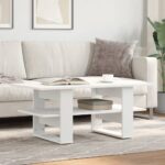 vidaXL sofabord 102x55x42 cm konstrueret træ hvid - Kategori: 4 vidaXL sofabord 102x55x42 cm konstrueret træ hvid