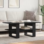 vidaXL sofabord 102x55x42 cm konstrueret træ sort - Kategori: 4 vidaXL sofabord 102x55x42 cm konstrueret træ sort