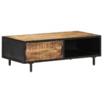 vidaXL sofabord 105x50x35 cm ru mangotræ - Kategori: 4 vidaXL sofabord 105x50x35 cm ru mangotræ