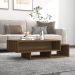 vidaXL sofabord 105x55x32 cm konstrueret træ brun egetræsfarve - Kategori: 4 vidaXL sofabord 105x55x32 cm konstrueret træ brun egetræsfarve