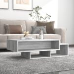 vidaXL sofabord 105x55x32 cm konstrueret træ grå sonoma-eg