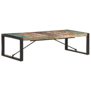 vidaXL sofabord 140x70x40 cm massivt genbrugstræ