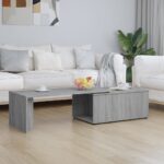 vidaXL sofabord 150x50x35 cm konstrueret træ grå sonoma-eg - Kategori: 4 vidaXL sofabord 150x50x35 cm konstrueret træ grå sonoma-eg