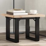 vidaXL sofabord 40x40x35,5 cm O-stel massivt fyrretræ og støbejern