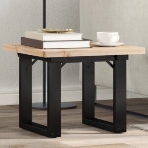 vidaXL sofabord 40x40x35,5 cm O-stel massivt fyrretræ og støbejern