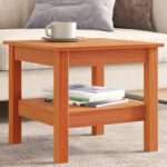 vidaXL sofabord 45x45x40 cm massivt fyrretræ gyldenbrun - Kategori: 4 vidaXL sofabord 45x45x40 cm massivt fyrretræ gyldenbrun